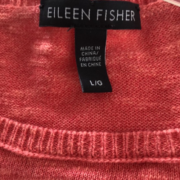 Eileen fisher cotton linen sweater long sleeve - Picture 3 of 9